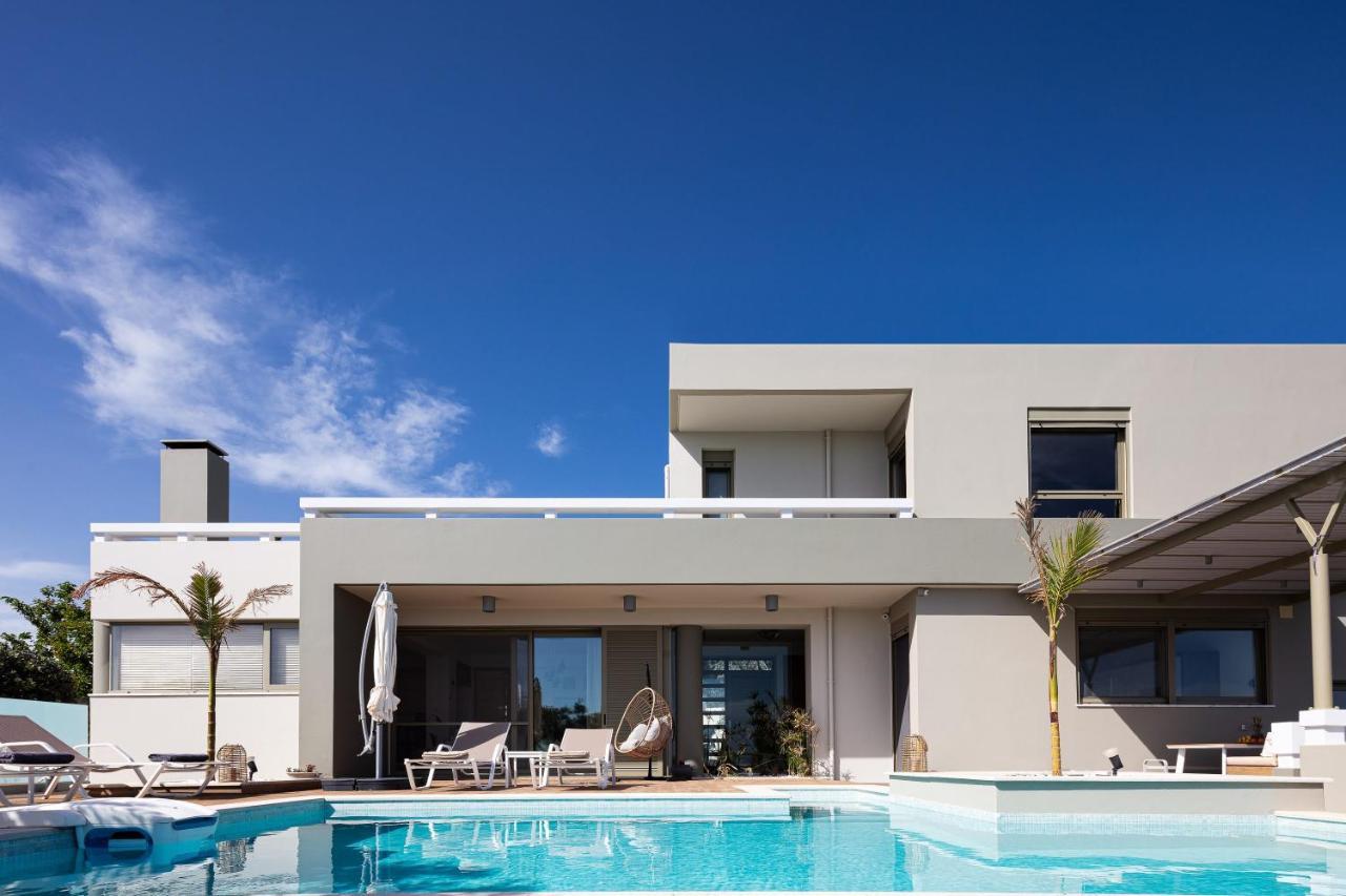 Rizes Villa With Jacuzzi & Heated Pool Agia Triada Extérieur photo