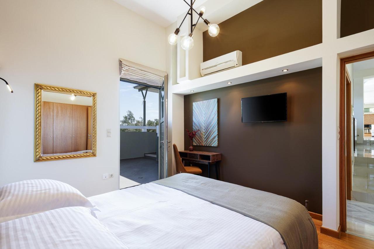 Rizes Villa With Jacuzzi & Heated Pool Agia Triada Extérieur photo